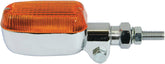 Bike It Adjustable Stem Indicators With Chrome Body And Amber Lens